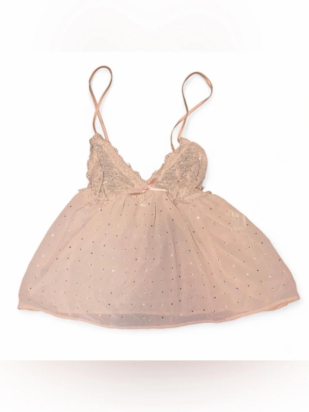 Forever 21 Rhinestone Nude Pajama Set (TikTok Viral)